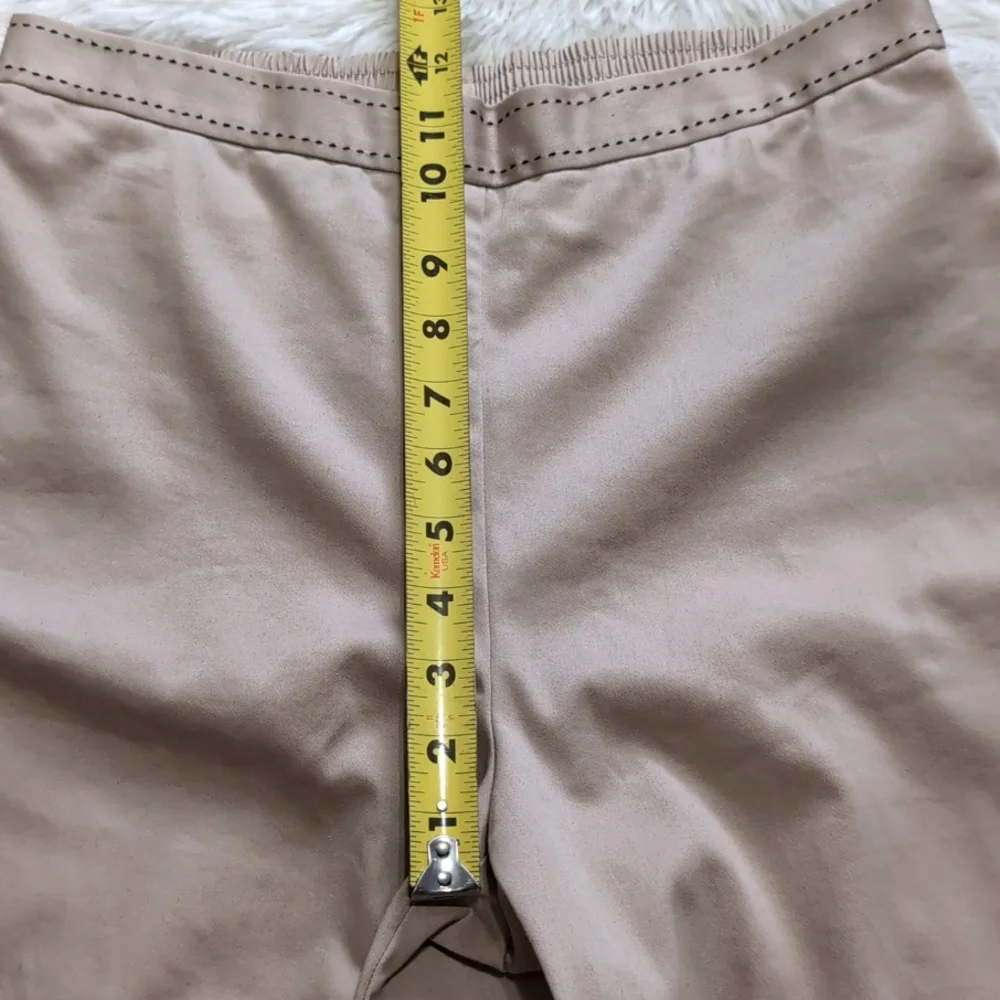 Alfred Dunner Classic Tan High Waist Pull On Ankle Pants Size 10 - Picture 7 of 8
